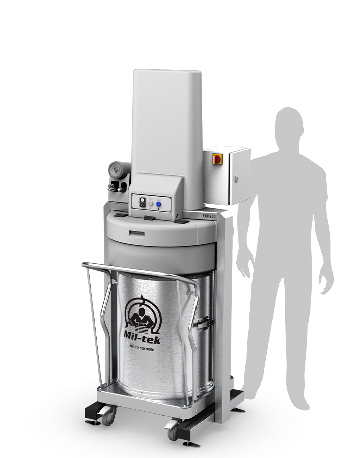 EXP200 Compactadora eléctrica para residuos mixtos