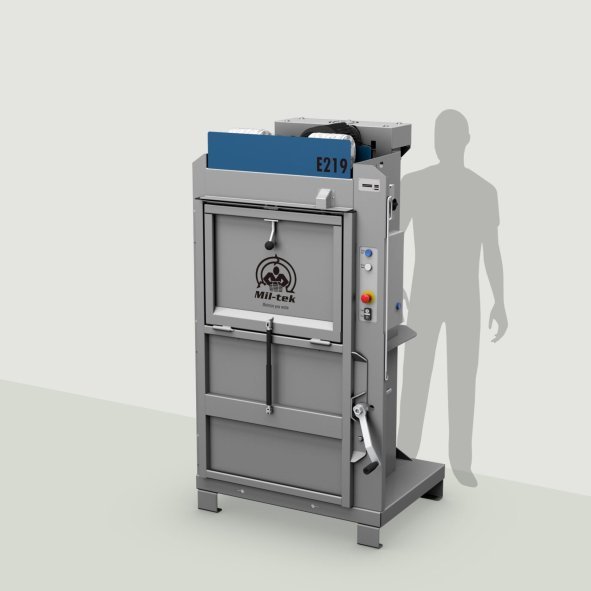 E219 prensa para plástico y cartón