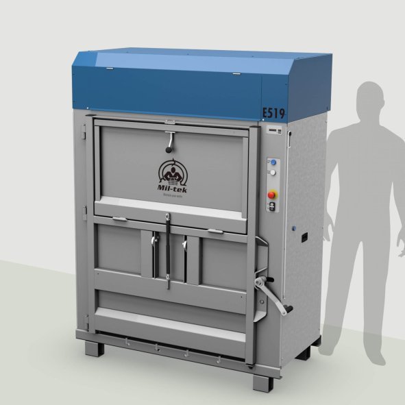 E519 prensa para plástico y cartón