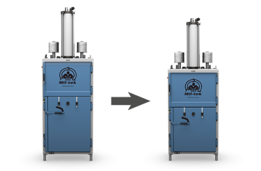 dos prensas azules A205 reemplazadas por A102
