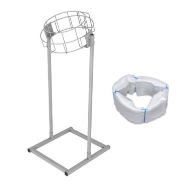 soporte de suelo circular con bolsa de residuos correspondiente, juego individual