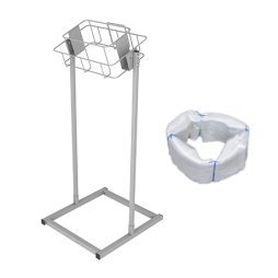 soporte de suelo cuadrado con bolsa de residuos, juego individual