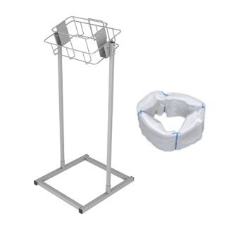 soporte de suelo cuadrado con bolsa de residuos, juego individual