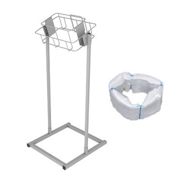 soporte de suelo cuadrado con bolsa de residuos, juego individual