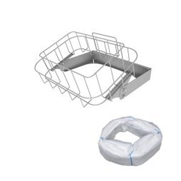 gran soporte de bolsa de residuos cuadrado para pared con bolsa, juego individual