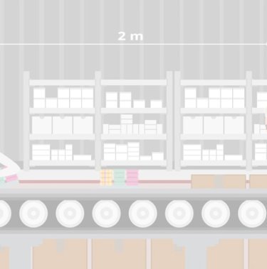 Hombre en producción alimentaria lean