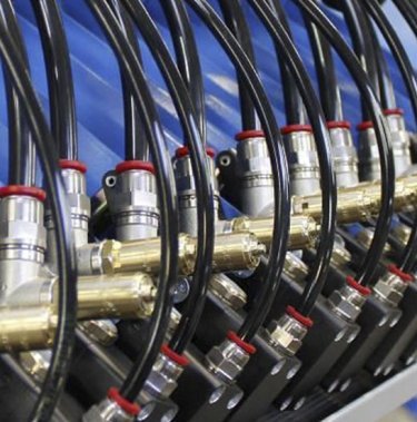 Mangueras en una máquina